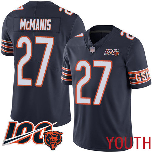 Chicago Bears Limited Navy Blue Youth Sherrick McManis Home Jersey NFL Football #27 100th Season